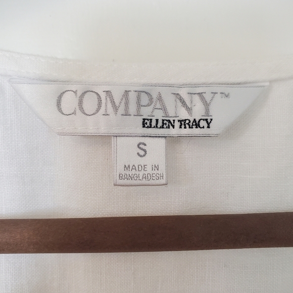 Ellen Tracy Linen Top – Size S – White - Picture 5 of 5